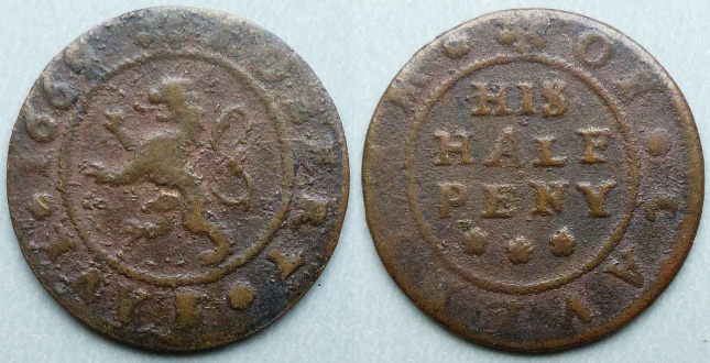 Lavenham, Robert Saul 1669 halfpenny